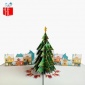 一棵圣诞树立体圣诞贺卡**创意镂空圣诞节贺卡外贸出口厂家批发